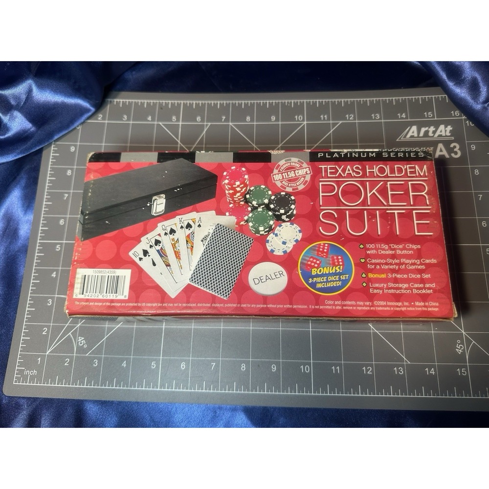 Texas Hold 'Em Poker Suite Platinum Series Card Game - Sealed Product In Box